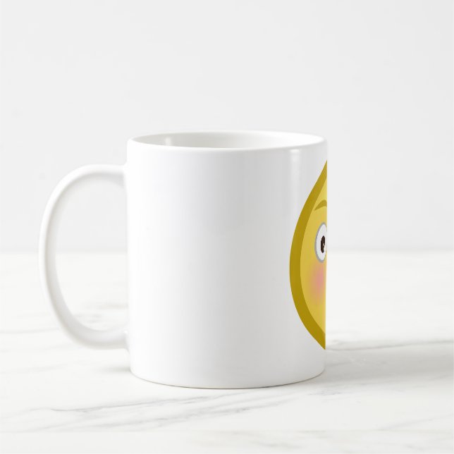 Tongue Out Emoji Funny Goofy Face Kaffeetasse (Links)