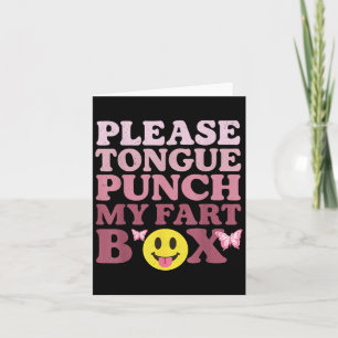 Tongue Punch Meine Furz Box Funny Kawaii Zitat Karte