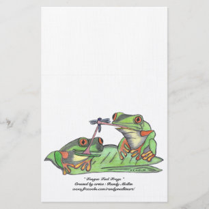 " Tongue Tied Frogs Stationery Briefpapier