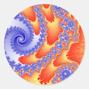 Tongues von Feuerklebern Runder Aufkleber