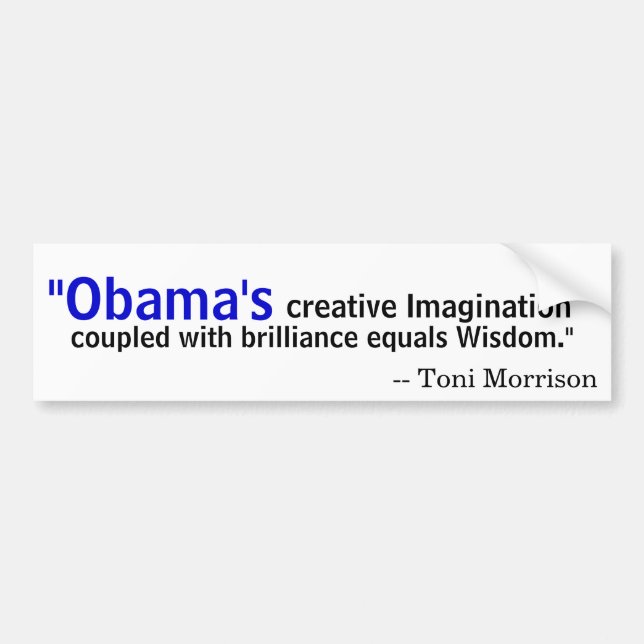 Toni Morrison auf Obama Autoaufkleber (Vorne)