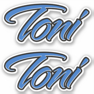 Toni Name blue Aufkleber Sticker Stickerset