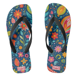 TONI ORIGINAL – Florale künstlerische Sommer Flip Flops