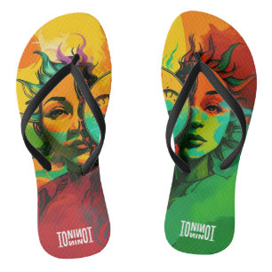 TONI ORIGINAL – Künstlerische Streetwear Flip Flop