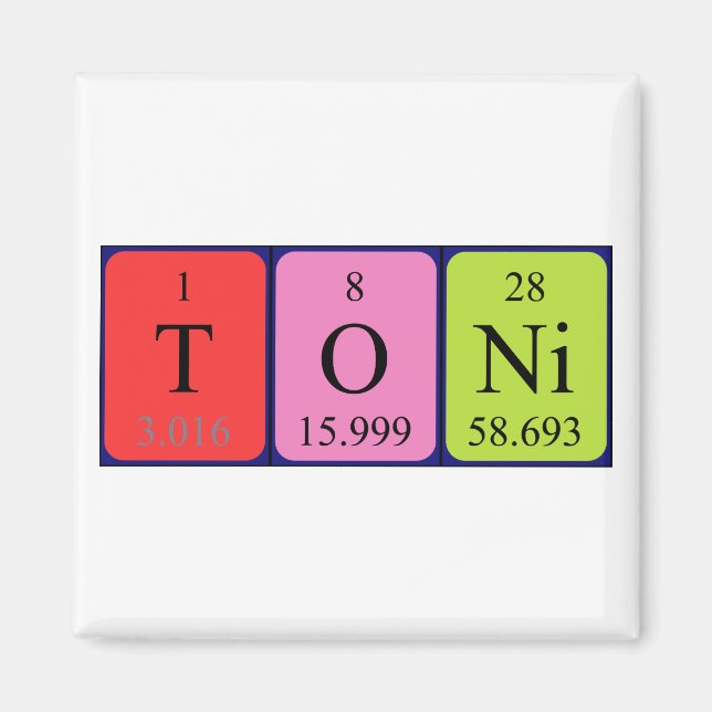 Toni-Periodenmagnet Magnet (Vorne)