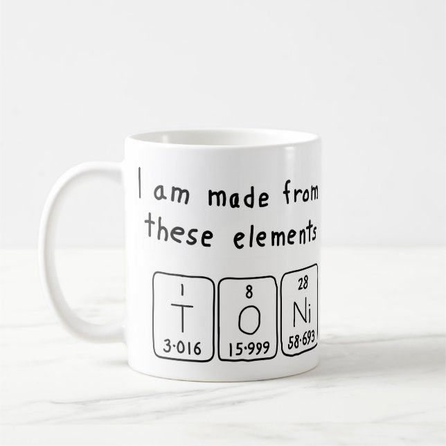 Toni-Periodenname Tasse (Links)