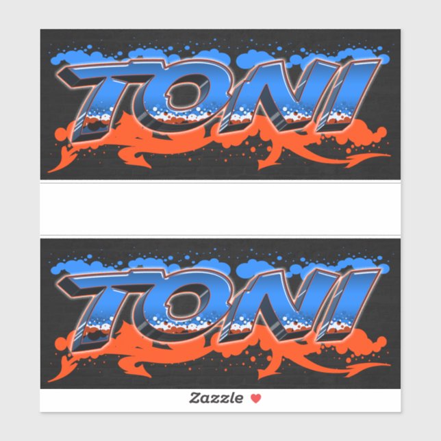 Toni Vorname Name Graffiti Aufkleber Sticker (Blatt)