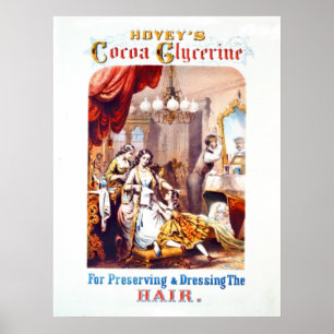 Tonic-Werbung im Haar 1860 Poster