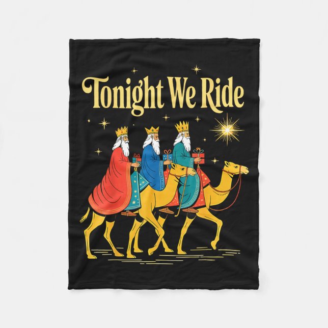 Tonight We Ride Christmas, 3 Wise Men, Christian C Fleecedecke (Vorderseite)