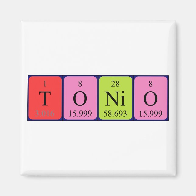 Tonio-Periodenmagnet Magnet (Vorne)