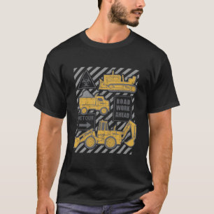Tonka Trucks Road Work Ahead Construction Sign T-Shirt