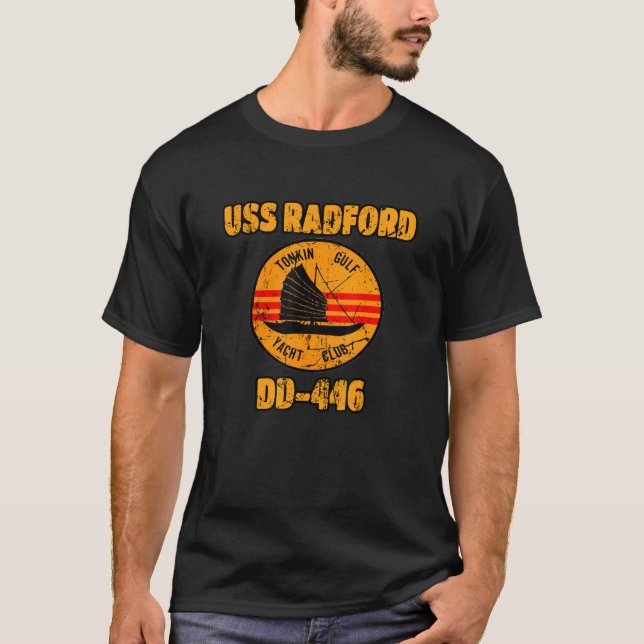 Tonkin Gulf Yacht Club Uss Radford Dd-446 Vietnam  T-Shirt (Vorderseite)