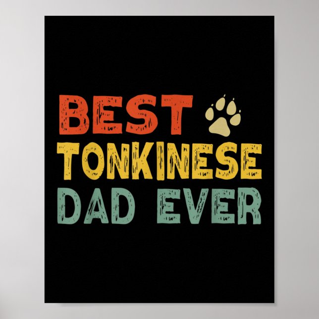 Tonkinese Cat Vater Eigentümer Züchter Lover Kitte Poster (Vorne)
