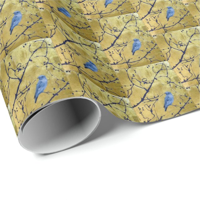 Tonkinson - Bluebird gift wrap Cadeaupapier Geschenkpapier (Rolleneckpunkt)