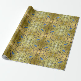Tonkinson - Bluebird ii gold gift wrap Cadeaupapie Geschenkpapier
