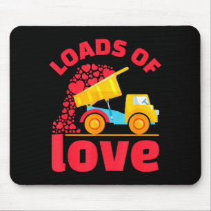 Tonnen der Liebe Lastwagen Herzen Valentinstag Kin Mousepad