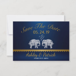 TONNEN LIEBE-Elefant Couple Indian Save the Date Einladung
