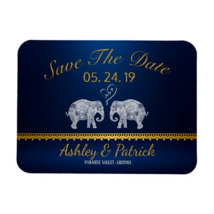 TONNEN LIEBE - Elefant Couple Indian Save the Date Magnet