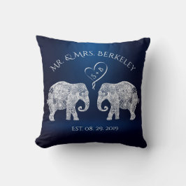 TONNEN LIEBE | Elephant Couple Custom Wedding Gift Kissen