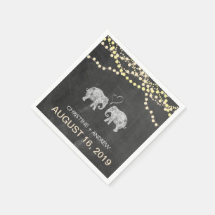 TONNEN LIEBE-Elephant-Leuchtenfolge mit benutzerde Serviette