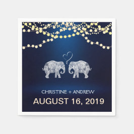 TONNEN LIEBE-Elephant-Leuchtenfolge mit benutzerde Serviette