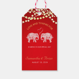 TONNEN LIEBE/Elephant String Lights Wedding Custom Geschenkanhänger