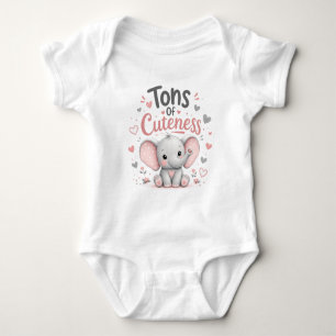 Tonnenweise Süße Baby-Elefanten-Motiv Baby Strampler