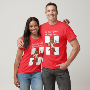 Tonnenweise vorwärts stürmender englischer Rugby-H T-Shirt