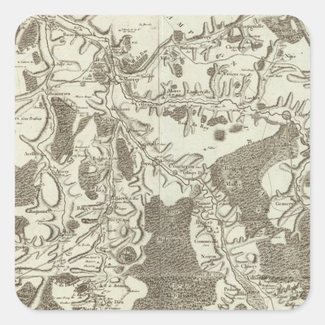 Tonnerre Quadratischer Aufkleber (Vorderseite)