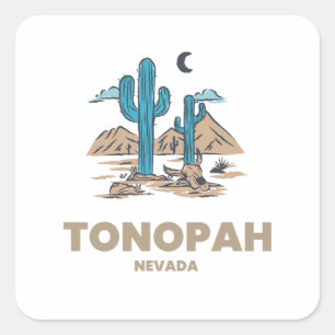 Tonopah - Nevada Quadratischer Aufkleber