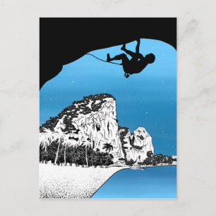 Tonsai Beach Climbing Thailand Postkarte