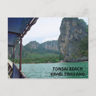 Tonsai Beach, Krabi Thailand Postcard Postkarte