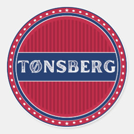 Tønsberg City Pride Emblem – Norwegian Identity Runder Aufkleber