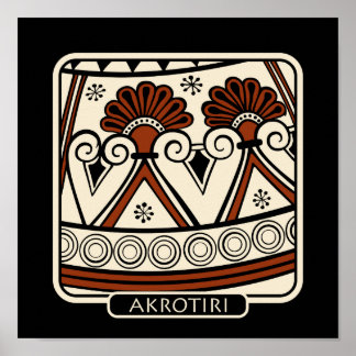 Tonscherbe Akrotiri Poster