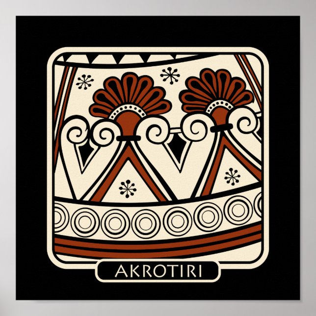 Tonscherbe Akrotiri Poster (Vorne)