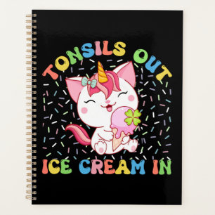 Tonsille draußen, Eiscreme rein   Unicorn Cat Planer