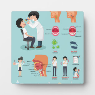 Tonsille verursachte eine Virusinfektion Fotoplatte