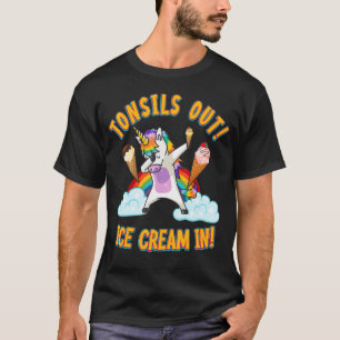 Tonsillen und Adenoide aus Eiscreme im Einhorn T-Shirt