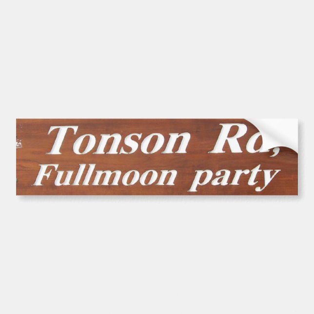 Tonson Rd. Fullmoon Party, Koh Phangan, Thailand Autoaufkleber (Vorne)