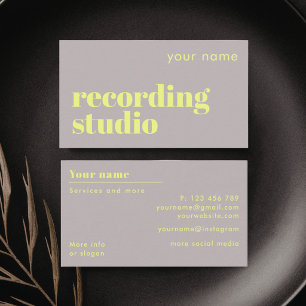 Tonstudio Schallplattenlabel Visitenkarte