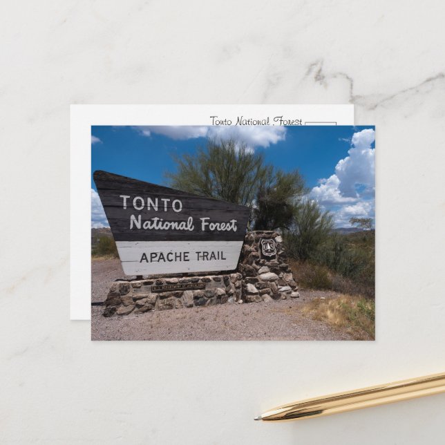Tonto National Forest, Arizona Postkarten (Vorderseite/Rückseite Beispiel)