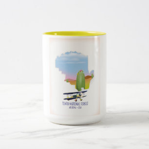 Tonto National Forest Arizona USA Karte Zweifarbige Tasse