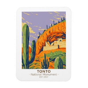 Tonto National Monument Arizona Vintage Magnet