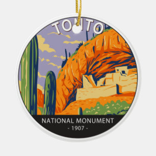 Tonto Nationales Monument Arizona Vintag Keramik Ornament