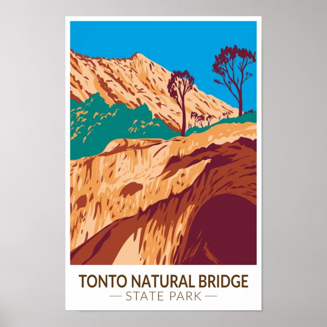 Tonto Natural Bridge Staat Park Arizona Vintag Poster (Vorne)