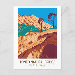Tonto Natural Bridge State Park Arizona Vintage au Postkarte
