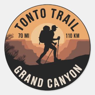 Tonto Trail Grand Canyon Wanderung Runder Aufkleber