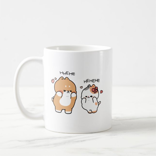 Tonton Friends, Bella und Yuta lachen Kaffeetasse (Links)