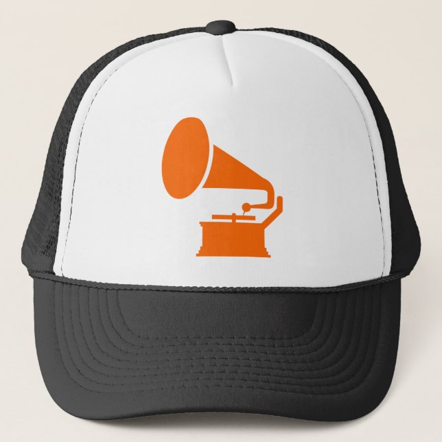 Tonträger - Orange Truckerkappe (Vorderseite)