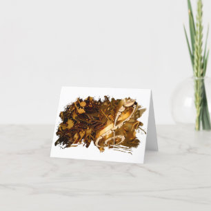 Tontreppenkleckse und Noten Feiertagskarte